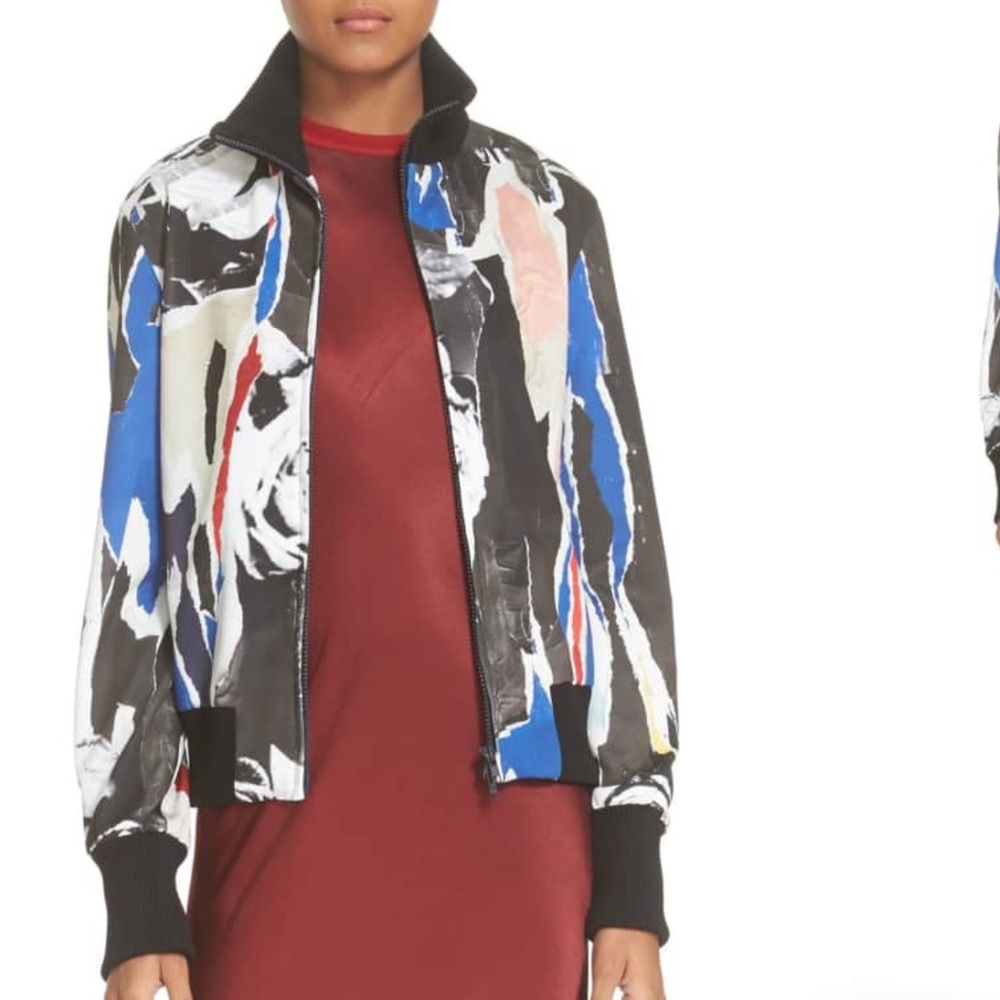Print Bomber Jacket
